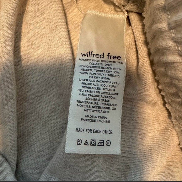 Wilfred Free Cream Ribbed Pants - Picture 4 of 4